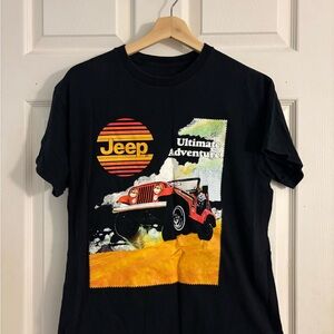 Jeep Spirit Branded Black 100% Cotton Graphic T-Shirt / Tee